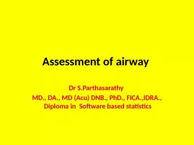 Assessment of airway  Dr