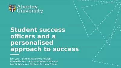 Student success officers and a personalised approach to success