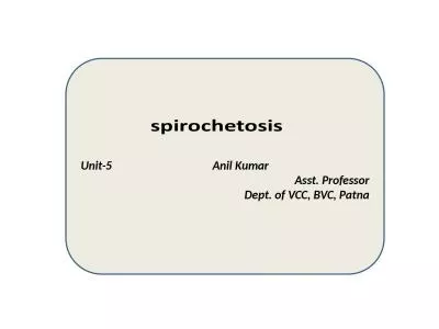 Unit-5 					Anil Kumar  Asst. Professor