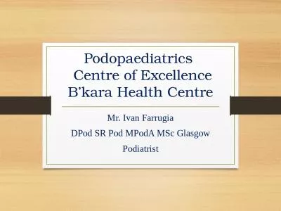 Podopaediatrics   Centre of Excellence