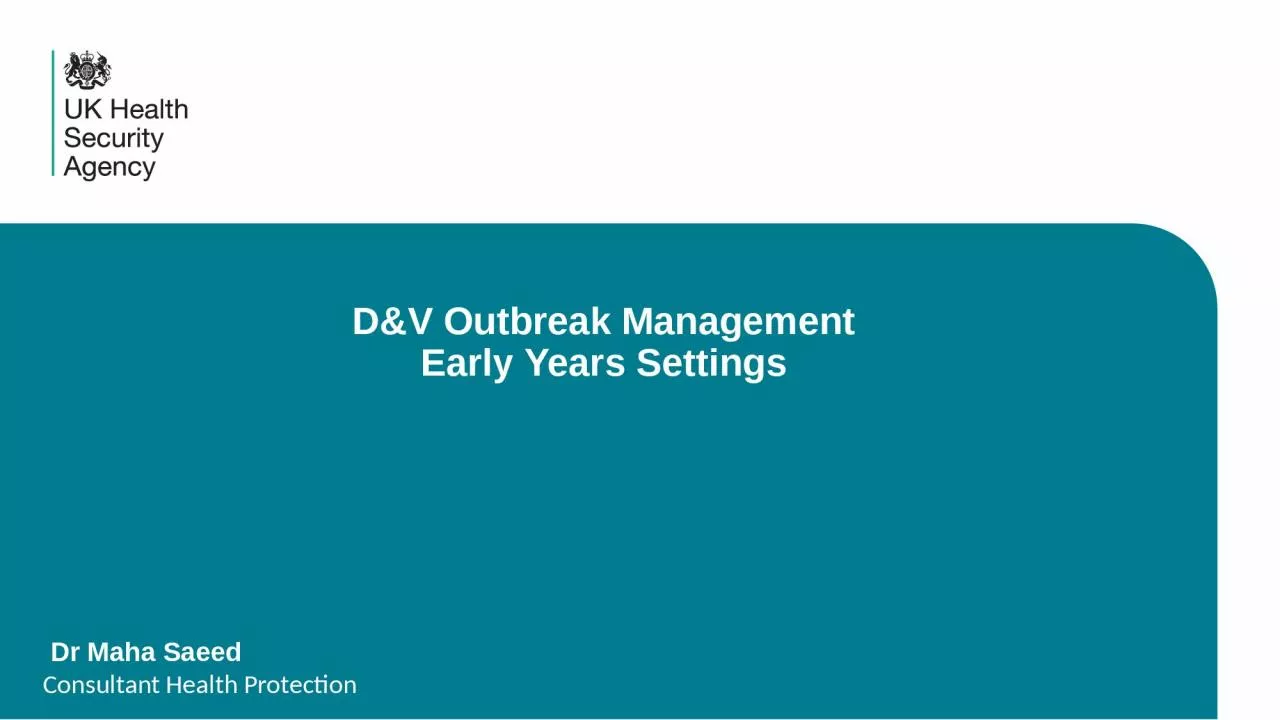 PPT-D&V Outbreak Management