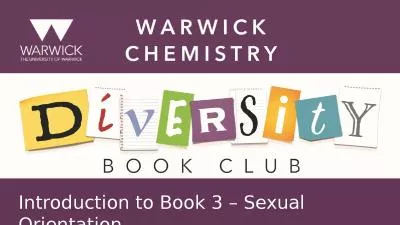 Introduction to the Warwick Chemistry Diversity Book Club