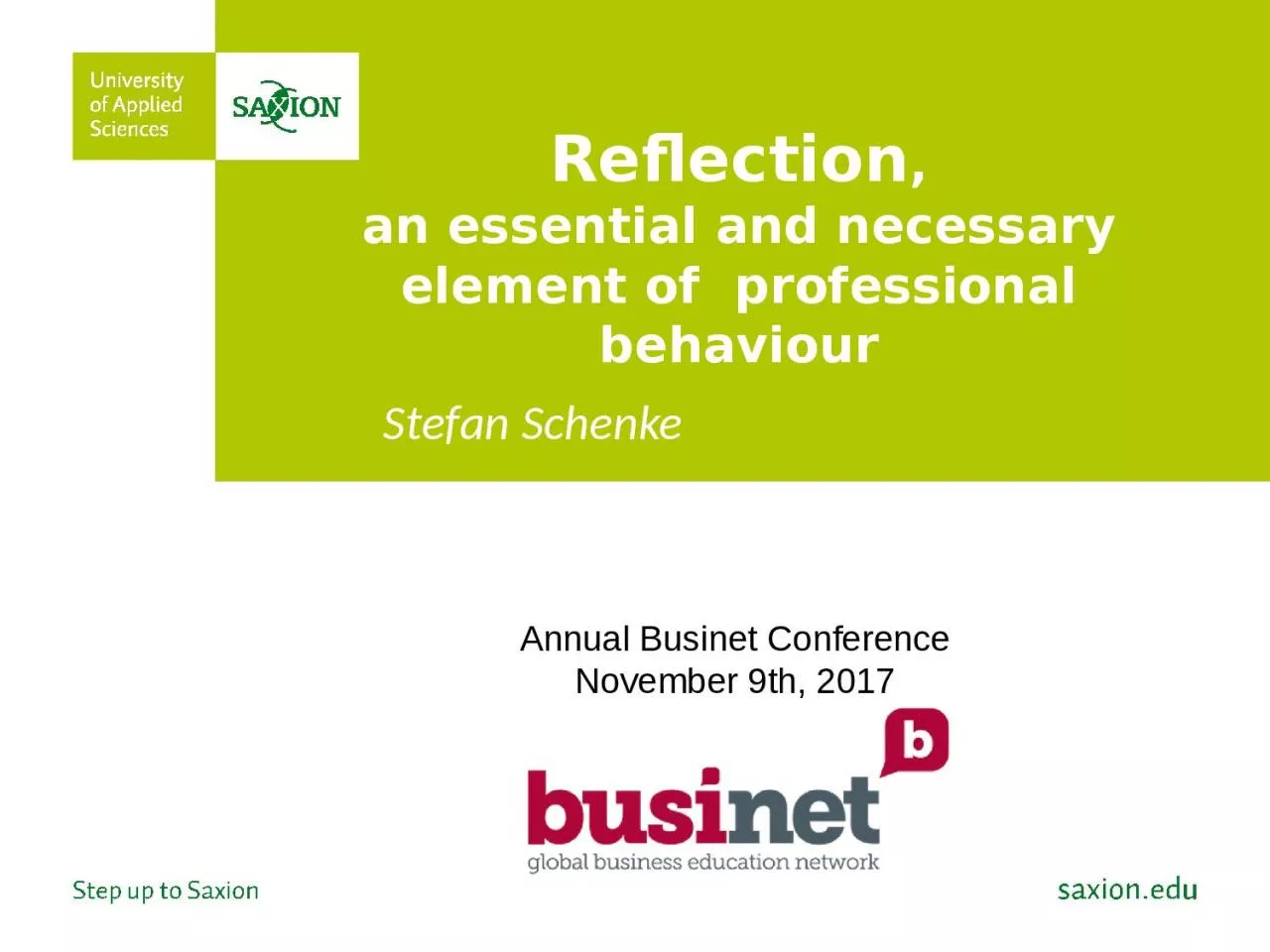 PPT-Reflection , a n essential and necessary element of professional behaviour