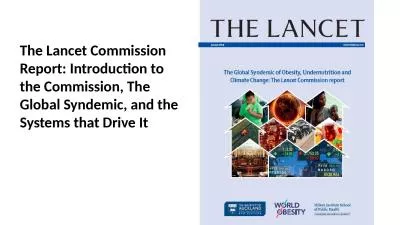 The Lancet Commission  Report: Introduction to