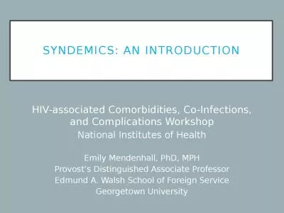 SYNDEMIcs : An Introduction