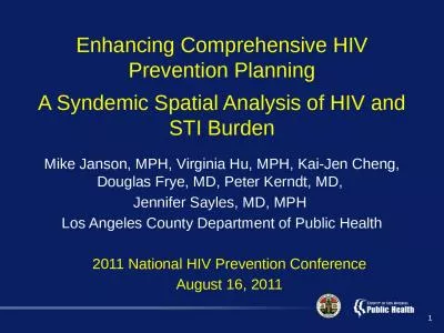 1 Enhancing Comprehensive HIV Prevention Planning