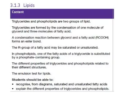 Introduction to lipids Lipids