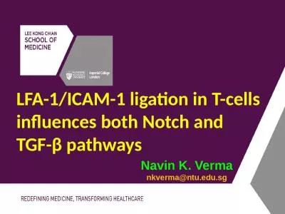 LFA-1/ICAM-1 ligation in T-cells influences both Notch and TGF-β pathways