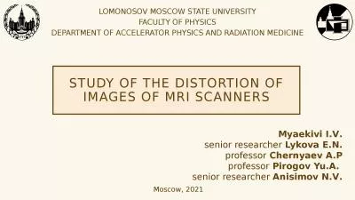 Study of the distortion of images of MRI scanners