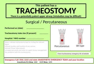 This patient has a TRACHEOSTOMY