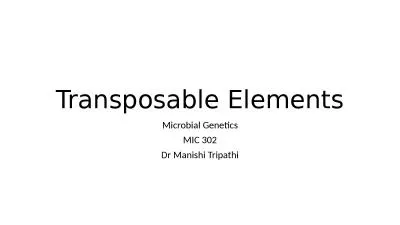 Transposable Elements Microbial Genetics