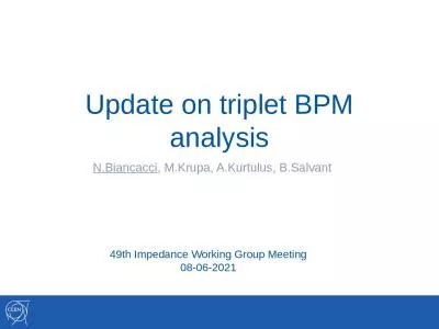 Update on triplet BPM analysis