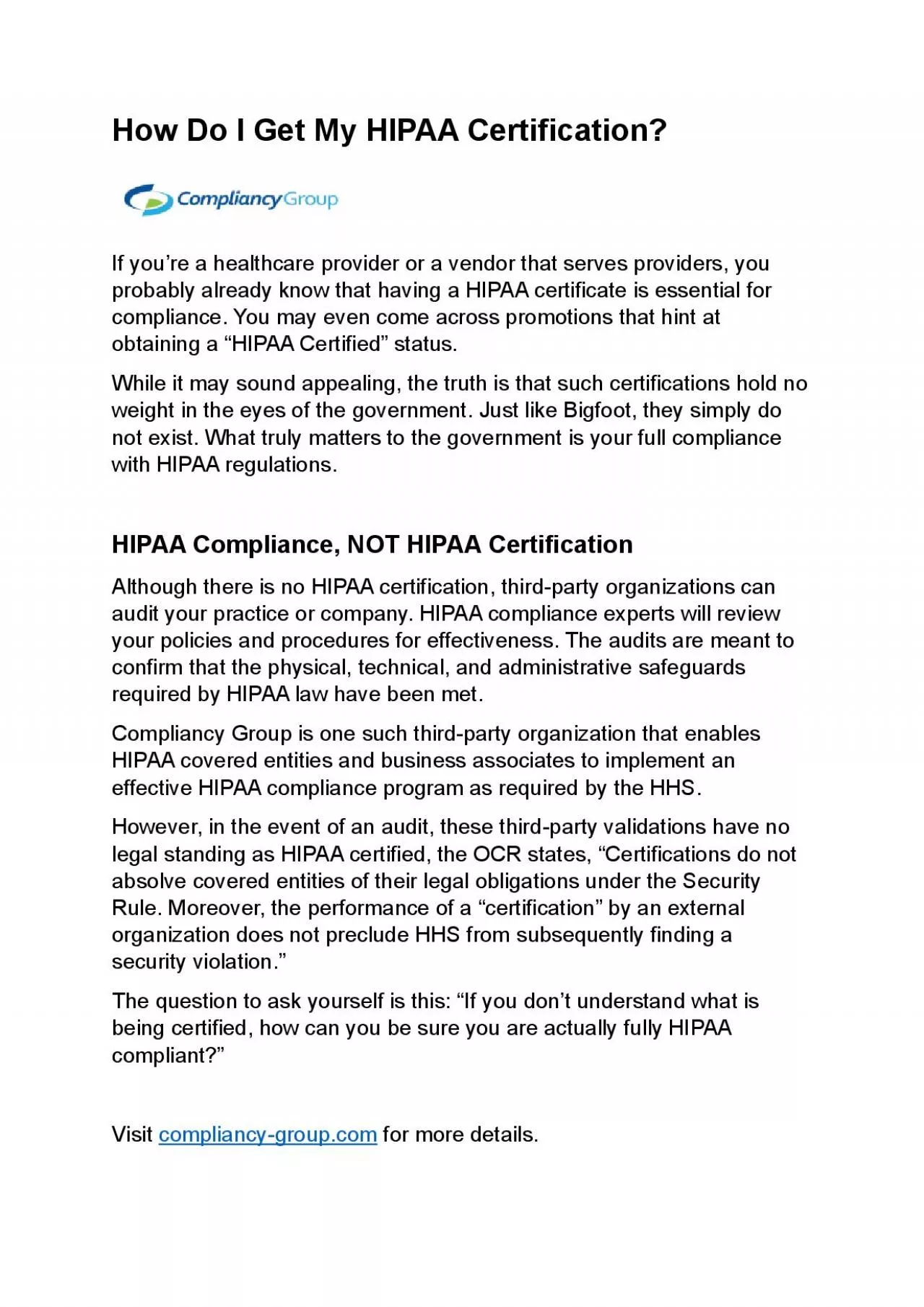 PDF-How Do I Get My HIPAA Certification?