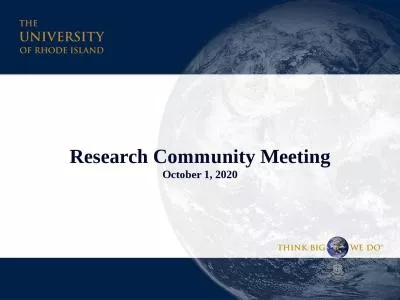 Research Community Meeting