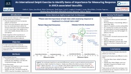 An International Delphi Exercise to Identify Items of Importance for Measuring Response