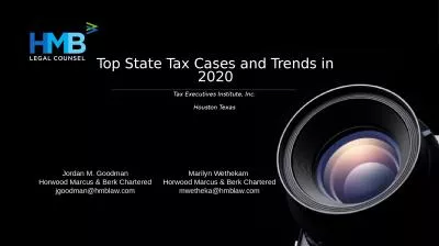 Top State Tax Cases and Trends in 2020