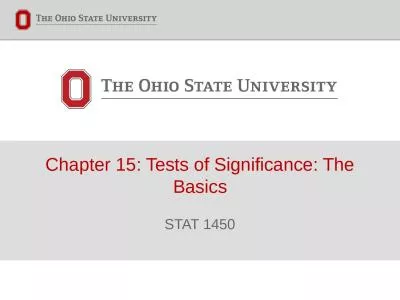 Chapter 15: Tests of Significance: The Basics