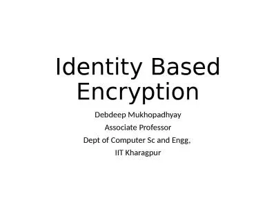 Identity Based Encryption