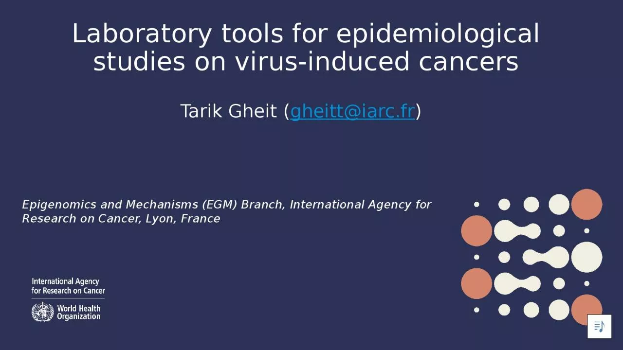 Laboratory tools for epidemiological studies on virus-induced cancers