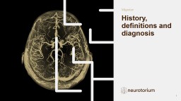 1 Migraine History, definitions and diagnosis