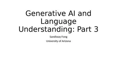 Generative AI and Language Understanding: Part 3