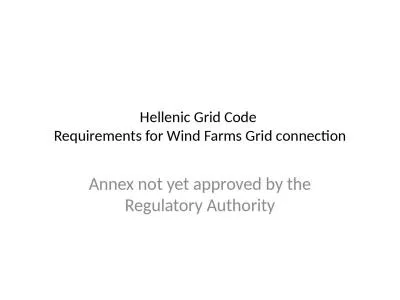 Hellenic Grid Code  Requirements