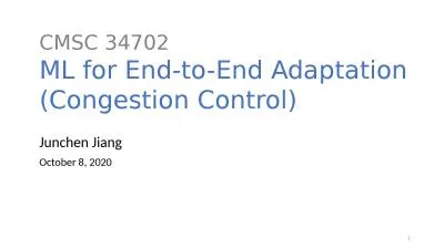 CMSC 34702 ML for End-to-End Adaptation