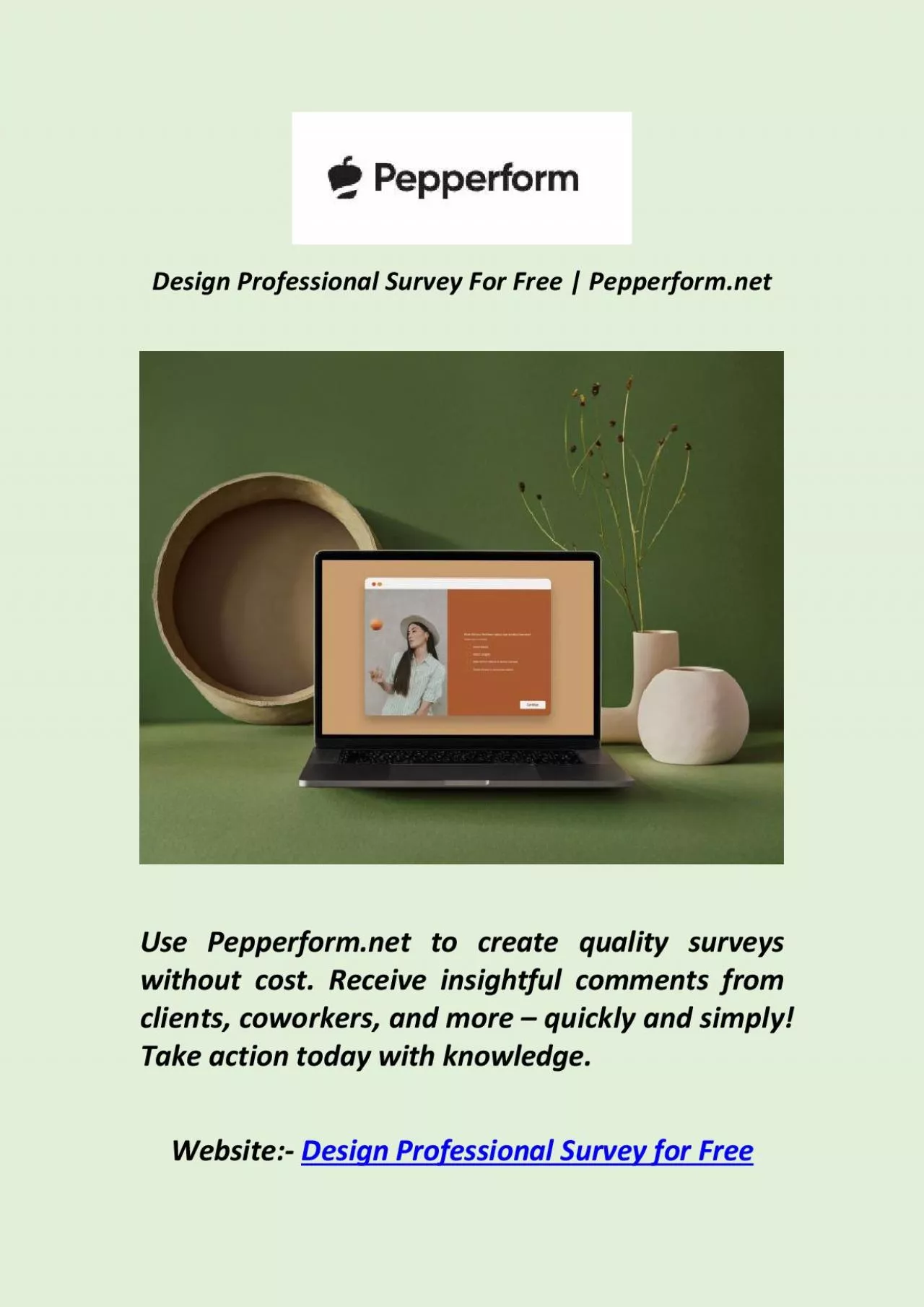 PDF-Design Professional Survey For Free | Pepperform.net