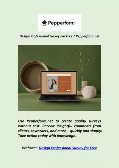 Design Professional Survey For Free | Pepperform.net