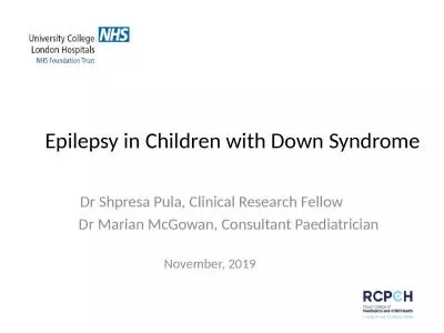 Epilepsy in Children with Down Syndrome