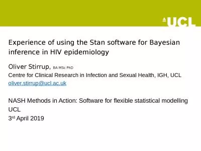 Experience of using the Stan software for Bayesian inference in HIV