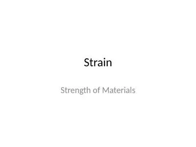 Strain Strength of Materials