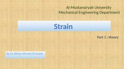 Strain  By  Dr  Abbas Ahmed Al-