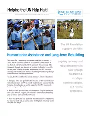 The UN Foundation supports the UN’s ongoing recovery and rebuildi
