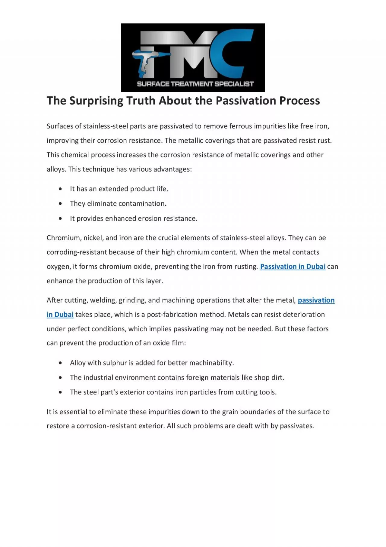 PDF-The Surprising Truth About the Passivation Process