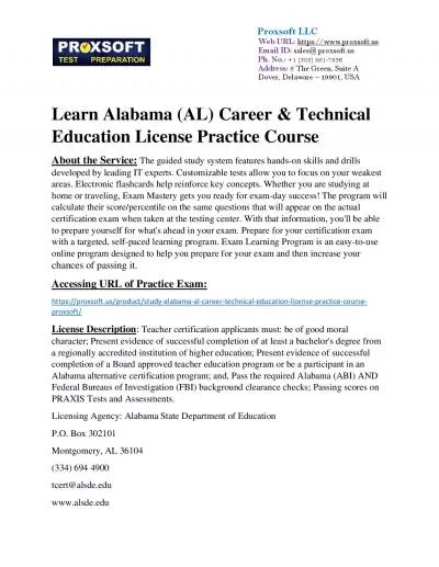 Learn Alabama (AL) Career & Technical Education License Practice Course