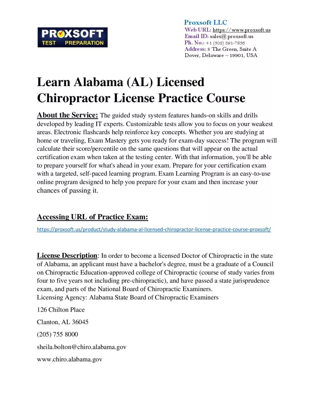 PDF-Learn Alabama (AL) Licensed Chiropractor License Practice Course