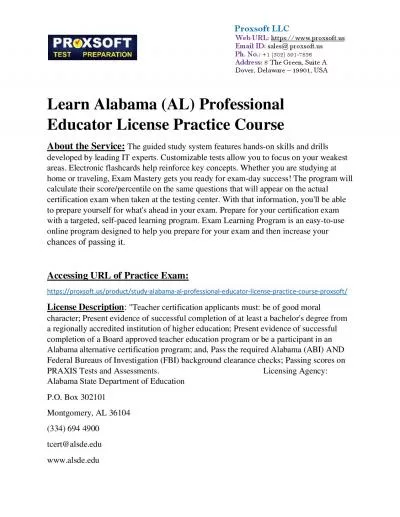 Learn Alabama (AL) Professional Educator License Practice Course