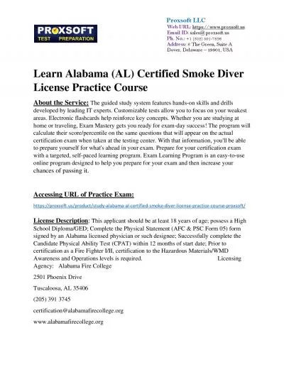 Learn Alabama (AL) Certified Smoke Diver License Practice Course