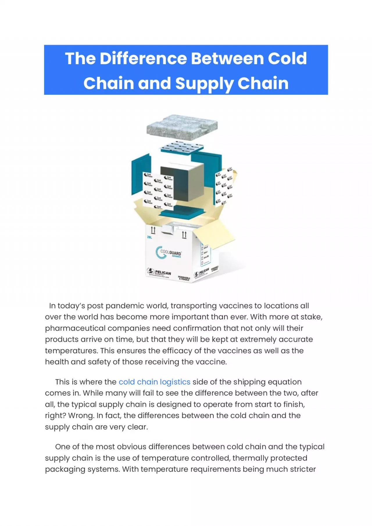 The Difference Between Cold Chain and Supply Chain