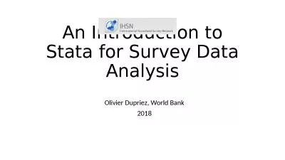 An Introduction to Stata for Survey Data Analysis