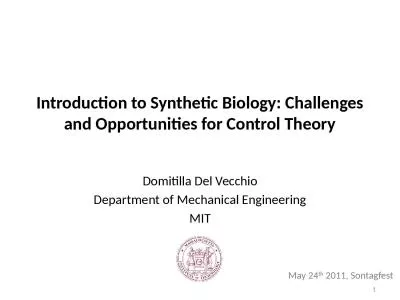 Introduction to Synthetic Biology: Challenges and Opportunities for Control Theory