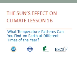 PPT-The sun’s effect on climate