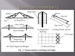 Tension members Choice of Section