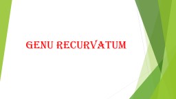 GENU RECURVATUM DEFINITION