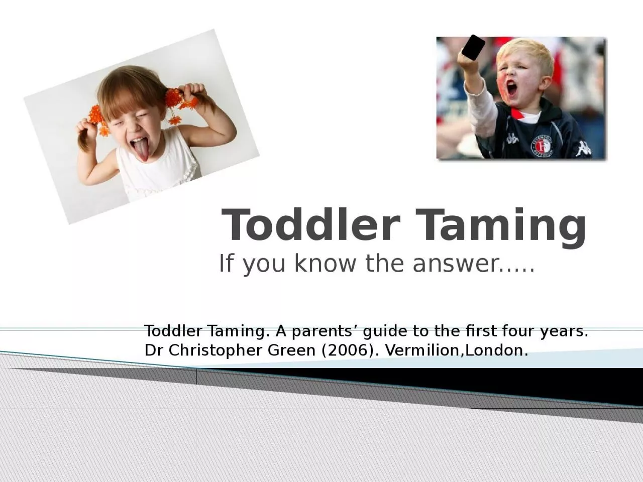 PPT-Toddler Taming If you know the answer.....