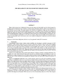 Journal of Electronic Commerce Research, VOL , NO , 20  Page THE RELIA