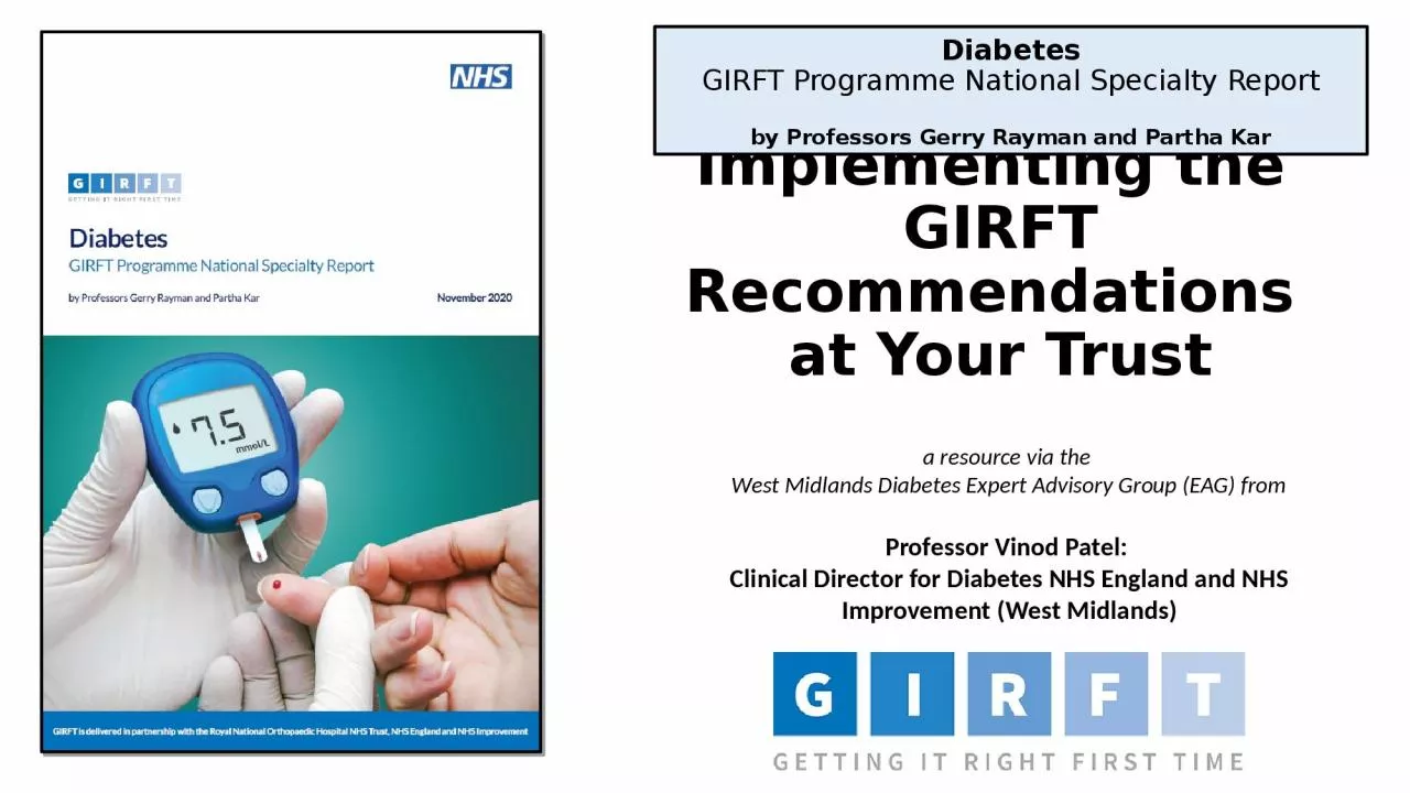 PPT-Implementing the GIRFT Recommendations