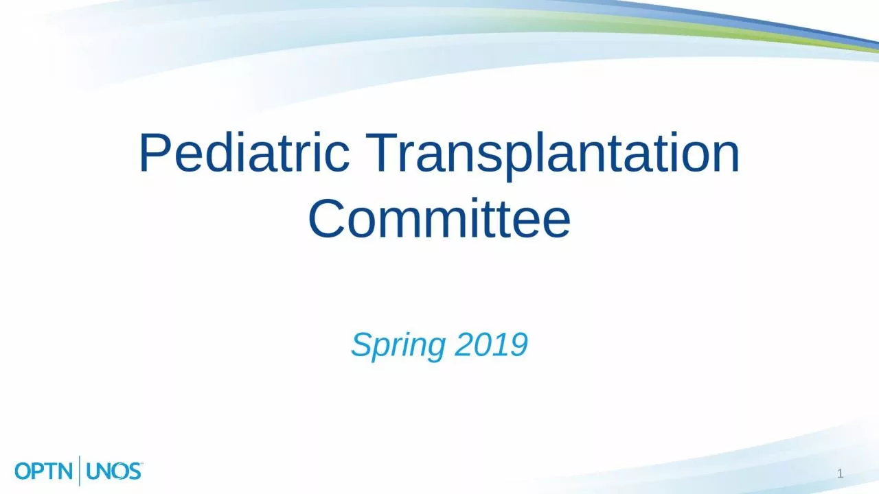 1 Pediatric Transplantation