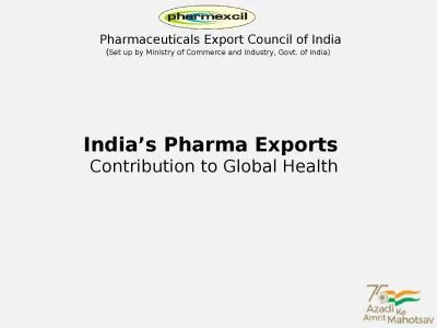 India’s Pharma  Exports